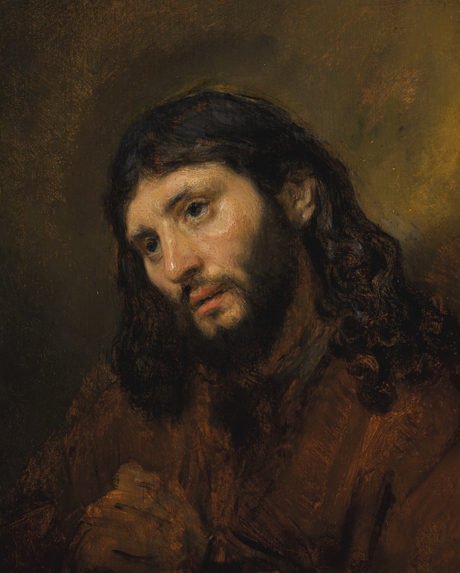 Oil painting of Jesus Christ by Rembrandt